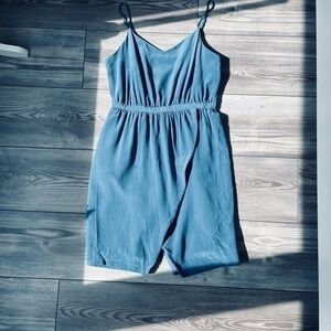 Madewell Silk Blue Strap Mini Dress | Color: Blue | Size: 2